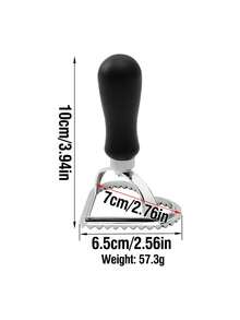 1pc Black Zinc Alloy Dumpling Mold, PP Non-Slip Handle Multi-Function Pressing Mold, 5 Shapes (Square/Round/Heart/Star/Triangle), Creative Party Pasta Mold Set, One-Press Shaping, Convenient & Durable, Easy To Make Fun Dumplings & Pastries, Stainless Steel Embossing Tool, Dumpling & Cookie DIY Baking Tool - Multicolor - View 13