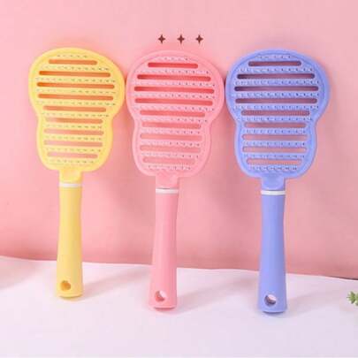 فرشاة شعر بتصميم مجوف ذات 7 أسنان على شكل موز/سمكة/منحنية كبيرة لإضفاء الحجم على الشعر، متعددة الاستخدامات للشعر الرطب أو الجاف، مناسبة لجميع أنواع الشعر، هدية عيد الأم، هدية للصديق، هدية للحبيب/الحبيبة، هدية للعائلة، هدية للمعلم، هدية لزميل العمل، هدية عيد الميلاد، فرشاة شعر، أداة تصفيف الشعر، منتج العناية بالشعر، ضروريات السفر للجمال