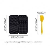 shuo ni mao yi 硅胶宠物舔食垫，猫粮垫，狗喂食垫，慢食垫 - 彩色 - 查看 19