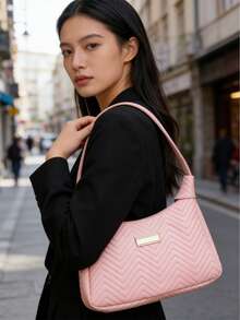 优雅单肩包，拉链封口，蜥蜴纹质感，简约腋下包，淑女手提包，母亲节礼物佳选，适合派对、约会、斜挎，复古风格 - 彩色 - 查看 7