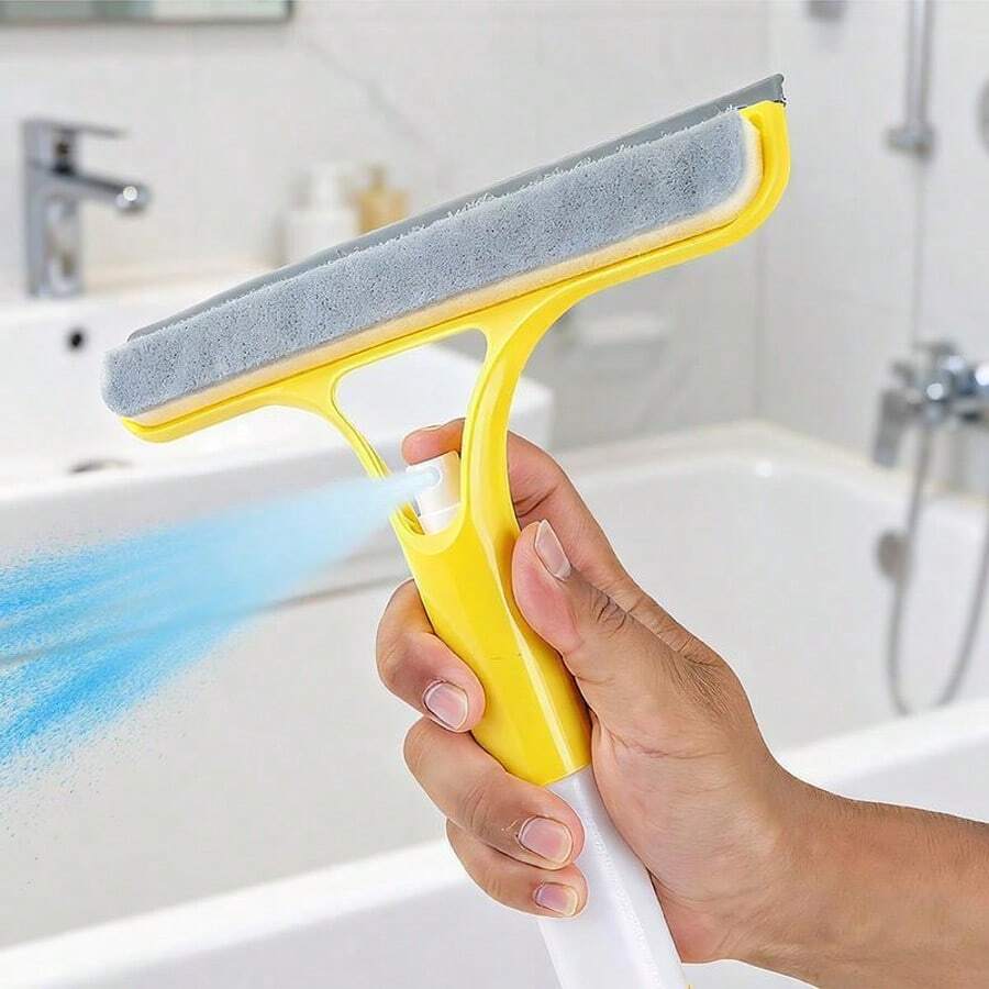3 In 1 Window Cleaning Scraper, Squeegee And Scrubber With Spray – Multifunctional Household Glass Cleaner, Car Windshield Cleaning Tool, Lightweight Silicone Microfiber Wipe, 2026 New Upgraded Version.#Cleaning Supplies, Windows. - Nhiều màu - Xem 1