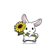1 Peça Broche de Coelho Fofo, Broche Decorativo de Lapela para Roupas, Mochila, Lenço, Chapéu, Broche de Esmalte, Presente Ideal para Páscoa, Volta às Aulas - Multicolorido - Visão 10