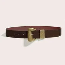 1 szt. Pasek damski, paski BIOHO, rodeo, kowbojki, western, pasek damski, asymetryczny pasek z klamrą w stylu retro w stylu boho Y2K, minimalistyczny, kawowy, odpowiedni do spodni, koszul, swetrów, płaszczy, na imprezę, do codziennych dojazdów, na prezent świąteczny i urodzinowy - Kawa - Zobacz 4