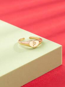 1 chiếc nhẫn kiểu cổ điển 26 chữ cái, thích hợp làm quà tặng cá nhân hóa, quà tặng bạn bè, quà tặng ngày lễ cho thanh thiếu niên. - Nhiều màu - Xem 25