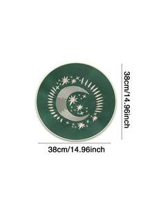 1/2/4件装刺绣布艺节日餐垫，适合婚礼宴会餐桌装饰，简约优雅的欧式风格布艺桌布，星月图案餐垫 - 彩色 - 查看 12