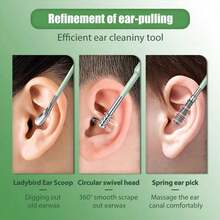 6-Piece Ear Wax Removal Tool Set - Ear Pick, Spoon & Curette Kit | With Storage Bag & Organizer Box | Home Ear Cleaning Essentials - 薄荷綠 - 查看 5