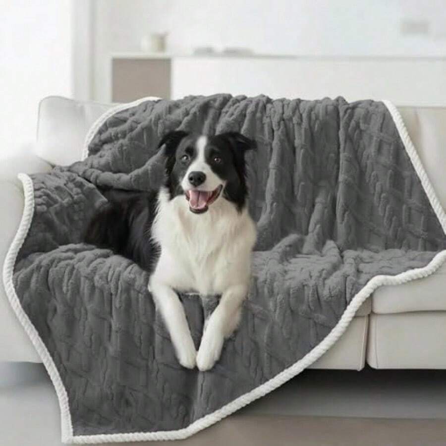 7C Cobija para Perro200x150  Manta Impermeable para Perros en Suave Cobija Franela - Protector Antifluidos para Sofá Cama y aje - Lavable para Razas Pequeñas Medianas y Grandes - gris claro150200 - Ver 1