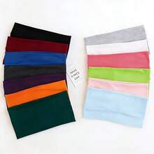 13件装运动纯棉裸感亲肤瑜伽发带、跑步头带、弹性吸汗发带 - 彩色 - 查看 5