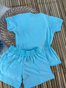 Girls' Outfit Set - New Arrival/Fashion/Party/Outing/Promotion/ - 藍色 - 查看 4