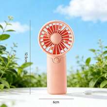 Mini Handheld Electric Fan With Lanyard, Lightweight & Cute, Battery Not Included, Suitable For Office, Outdoor, Travel, Camping, Beach And Holiday, Essential For Spring & Summer, Bridesmaid Gift And Bedroom Decor, Unisex - Multicolor - View 3