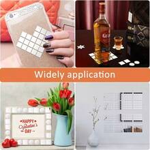 250片0.79英寸方形自粘镜面装饰片 - 銀色 - 查看 4