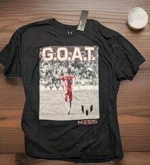 NEW LIONEL AMESSI SHIRT GOAT G.O.A.T. 2XL BLACK SHIRT TSHIRT AMESSI COLLECTION - màu đen - Xem 1