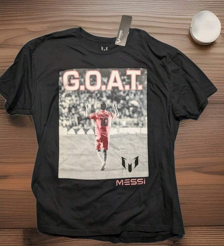 NEW LIONEL AMESSI SHIRT GOAT G.O.A.T. 2XL BLACK SHIRT TSHIRT AMESSI COLLECTION - màu đen - Xem 1