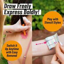 BIC BodyMark Temporary Tattoo Marker With Cosmetic Quality And Skin Safety, 8-Count In Assorted Colors - ColorB - View 2