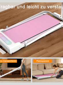Faltbares Laufband Für Zuhause & Office - Walking Pad Schreibtisch Laufpad, 2.5 PS Motor Mini Laufband Up To 8km/H - Pink - View 2