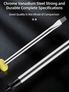 1 件装强力磁性螺丝刀 - 一字头冲击锤螺丝刀，符合人体工程学的防滑手柄，重型热处理钢制维修工具，适用于家居装修、DIY 项目、电子产品、家具组装、汽车和家电维修 - 彩色 - 查看 11