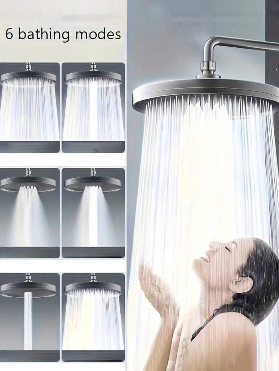 Vòi sen treo tường tròn áp lực cao, xoay 360°, lưu lượng nước cao, tiết kiệm nước, thiết kế nhựa đen hiện đại, phun nước đều khắp cơ thể, dễ dàng lắp đặt, nâng cấp phòng tắm, phụ kiện lý tưởng cho phòng tắm hiện đại và hệ thống đường ống nước trong nhà, món quà tuyệt vời cho gia đình và bạn bè.