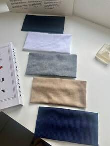 1条街头风弹力针织发带，适合瑜伽、户外运动和日常佩戴，可作健身发带、跑步发饰、瑜伽头巾、运动吸汗带。 - 薄荷藍 - 查看 7