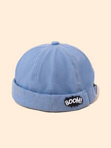 1pc Children's Landlord Cap, Spring Fashion Letter Embroidery Casual Hat, Baby Beanie - 1PC - View 16