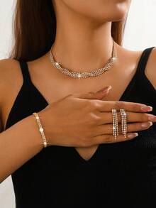 Fashionable Tassel Elegant Jewelry Necklace Set, Minimalist High-End Bridal Jewelry For Daily Wear And Wedding