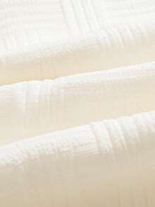 2pcs/Set Baby Boy Summer New Textured Bear Print Romper And Bib Pants Casual Fashion Outfit - Apricot - View 8