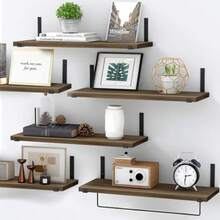 CY6PCS Repisas FlotantesEstante Organizador 40*15CM Entrepaños Flotantes para Baño Toallero Repisa Flotante de Pared Esquineros Decoracion para Sala de Estar Dormitorio Cocina Hogar Soportan Hasta 10kg - 1 - Ver 1
