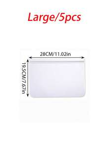 5pcs/10pcs/20pcs EVA Food Preservation Bags, Refrigerator Food Storage Bags, Fruit & Vegetable Airtight Seal Bags, Reusable, Candy Bags, Kitchen Supplies, Spice Bags, Lunch Bags