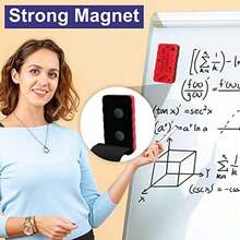 IHPUKIDI Dry Erase Eraser, Magnetic Whiteboard Eraser 4 Pack White Board Erasers, Dry Eraser For Whiteboard, Chalkboard, And Glass, Perfect For Classroom, Home, Office,4 Colors - A-space-4 套裝 - 查看 3