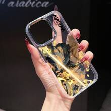 Funda para Teléfono - Funda para Teléfono con Patrón de Anime 302QO, Funda para Teléfono de Pareja con Patrón Navideño, Funda para Teléfono con Marco de Metal Electrochapado, Adecuada para 16Promax 16Pro 16Plus 16 15Promax 15Pro 15Plus 15 14Promax 14Pro 14 13Promax 13Pro 17 17Promax 17Air 12 11Pro17 17promax - transparente - Ver 10