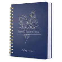 144 Pages Blank Recipe Book, Waterproof Cover, With Index Tabs, Suitable For Cooking Enthusiasts, Great For School Supplies And Back To School Season - Blue - View 5