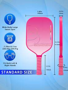 RANDISH Pickleball Paddle, 16mm Thick Core Suitable For Matches And Training Of All Skill Levels - Multicolor - View 5