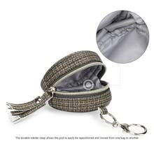 1pc PU Leather Pacifier Case With Tassel, Keychain & Coin Pouch, Attachable To Diaper Bag - Multicolor - View 3