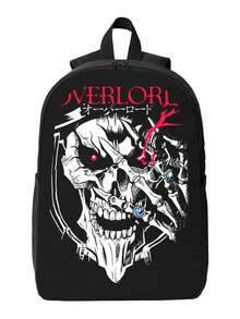 Overlord Ainz Ooal Gown Albedo Skull Professionally Designed Polyester Backpack Perfect For Both Office And Travel. - màu đen - Xem 2