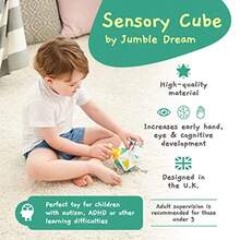 Busy Cube Sensory Toys For Toddlers Is A Handmade Montessori Fidget Cube - Wooden Busy Board Baby Activity Cube Travel Toy For With Autism Toys ADHD 1 2 3Children's Growth Games, Fun And Joyful, Essential For Childhood - As Pic - View 7