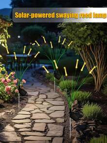 2/4个太阳能草坪灯，太阳能花园灯。户外太阳能泡泡形灯泡灯，带地插，发出暖白光。配有木质地插，适用于池塘、露台、庭院、小径、派对装饰。这款独特的设计以梦幻般的泡泡形灯泡为特色。 - 暖光 - 查看 4