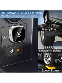 Battery-Free Wireless CarPlay Android Auto Adapter - Fast Auto-Connect USB/USB-C Dongle Compatible With IPhone Android | No Delay High-Quality Audio Car Accessory - A - View 9