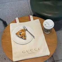 Gucci 1PC Double-Sided Design Women's Canvas Cosmetic Bag, Rose Pink Or White, Large Capacity Dual-Purpose Makeup Pouch For Daily Use, Fashion Elegant , Cosmetic Bag - Multicolor - View 8