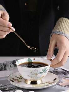 Personalized Customized Metal Long-Handled Coffee Spoons, 304 Stainless Steel Mixing Spoons, Tea Spoons, Long-Handled Iced Tea Spoons, Tableware, Cheese Spoons, Ice Cream Spoons, Honey Spoons, Cocktail Mixing Spoons - Black Stirring Spoon - View 3