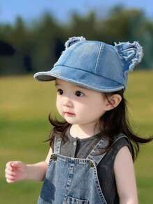 1顶可爱猫耳牛仔贝雷帽，复古百搭八角帽，男女皆宜 - 彩色 - 查看 6