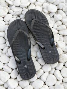 Women's Fashion Casual Flip Flops, Lightweight Open Toe Holiday Beach Sandals, Comfortable Soft Bottom Shower House Slippers - Black - View 7