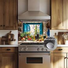 1-Piece 2D Flat Design Wall Decal. The Image Depicts Food And Jars Placed Next To A Window, Presented In A Realistic Way, Creating A Retro Atmosphere Through Its Nostalgic Background And Objects. This Kitchen Wall Decal Is Easy To Install. - Multicolor - View 7