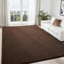 Nuttumico - Alfombras de área de 4 x 6 pies para recámara, sala de estar, alfombra moderna de color café oscuro, alfombra gruesa de espuma viscoelástica, alfombras minimalistas para niños y niñas - Marrón - Ver 9