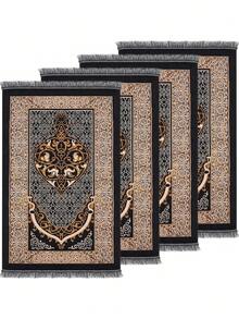 1 pieza Alfombra de oración plegable, Alfombra de oración plegable portátil - Cómoda y lavable, Diseño de unicolor, Ideal para lugares religiosos y adoración en el hogar - Multicolor - Ver 1