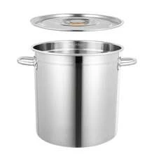 1 Pc Soup Bucket Kitchen Accessories Stockpot With 35 L Capacity For Home/Commercial Use, Stainless Steel Frame&Handle 14.2*13.8 Inch - Silver - View 3