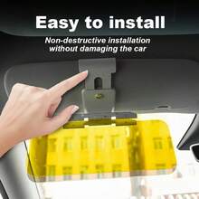 1pc Car Day/Night Dual-Use Sun Visor, Rotatable Dual-Lens Sun Visor: The Lenses Use High-Definition Optical Materials To Filter Strong Light While Maintaining A Clear Field Of Vision, Without Blurring Or Ghosting. - A - View 8