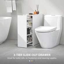 White Vanity Unit With Ceramic Basin – Freestanding Bathroom Unit With 2 Drawers And An Open Compartment, High-Quality Lacquered MDF Panel, Gold Handles, Without Tap Or Drain - White - View 4