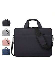 14-17.3 Inch Waterproof Laptop Briefcase, Compatible With Macbook Pro 15/16, Air 15 M2, 14-17.3 Inch HP And Asus Laptops, Ultra-Slim Messenger Bag/Shoulder Bag, Black - Multicolor - View 1