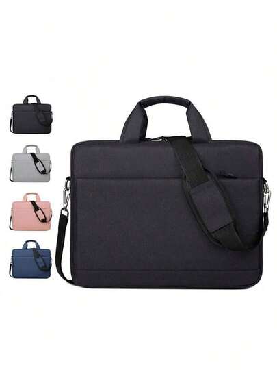 14-17.3 Inch Waterproof Laptop Briefcase, Compatible With Macbook Pro 15/16, Air 15 M2, 14-17.3 Inch HP And Asus Laptops, Ultra-Slim Messenger Bag/Shoulder Bag, Black