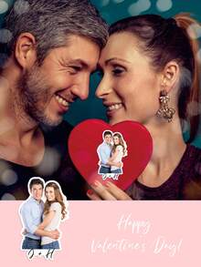 4/12/24pcs Personalized Photo Gift Stickers, Customize Photo And Text,Custom Coffee Cup Stickers With Picture And Text, Design Your Own Stickers , Custom Logo Mug Stickers , Personalized Gift For Mom Or Dad - Multicolor - View 4