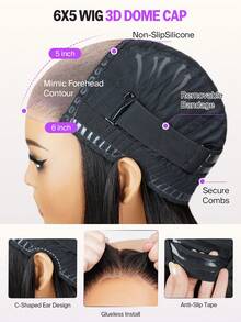 MEGALOOK 13x6 Three-Go™ Glueless Wig 36Inch Super Long Straight With Drawstring 100% Human Hair Wig - Pre Cut Transparent Lace Front Wig 12-36 Inch 180% Density Human Hair Beginner Friendly - No Glue Needed Natural Looking Daily Use Office Ready Corpse Bride Halloween Vibes Party Style Y2K Baddie Vacation Outfits Outdoor Cosplay Campus School Holiday Christmas Part Wedding Festival Ready For Women - SNatural - View 8